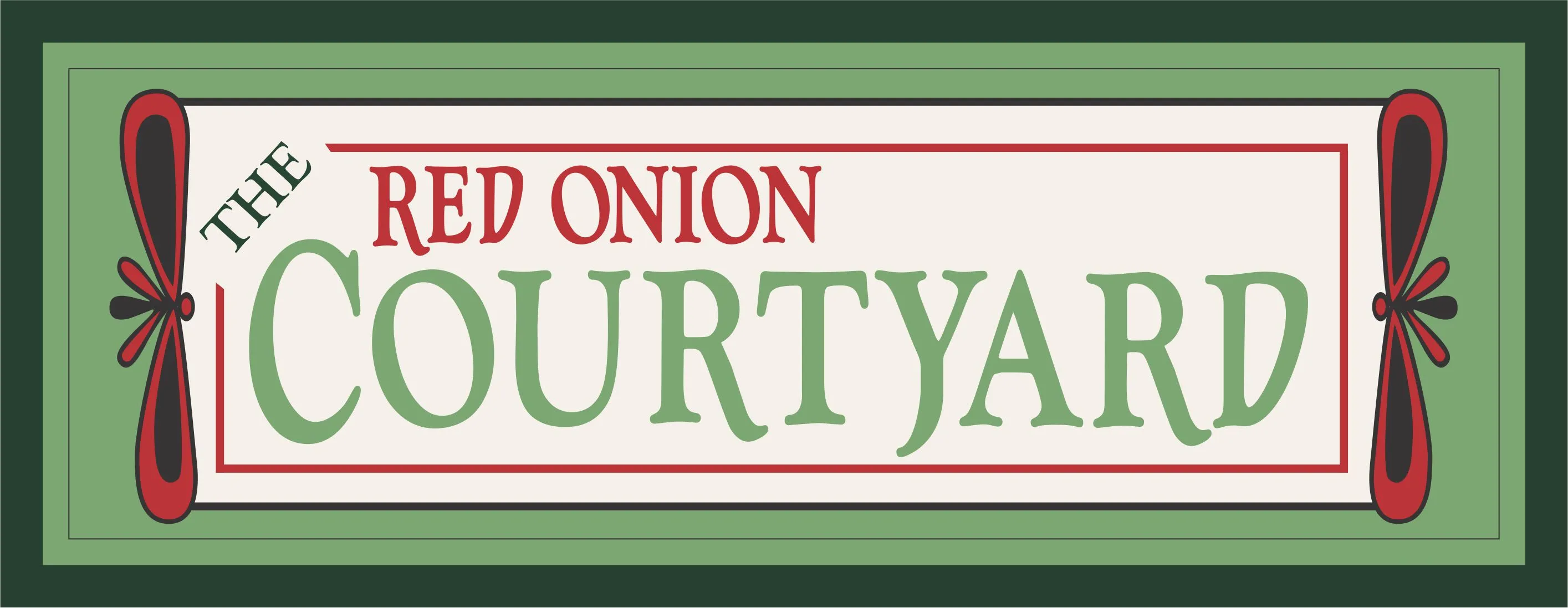 Red Onion Courtyard sign